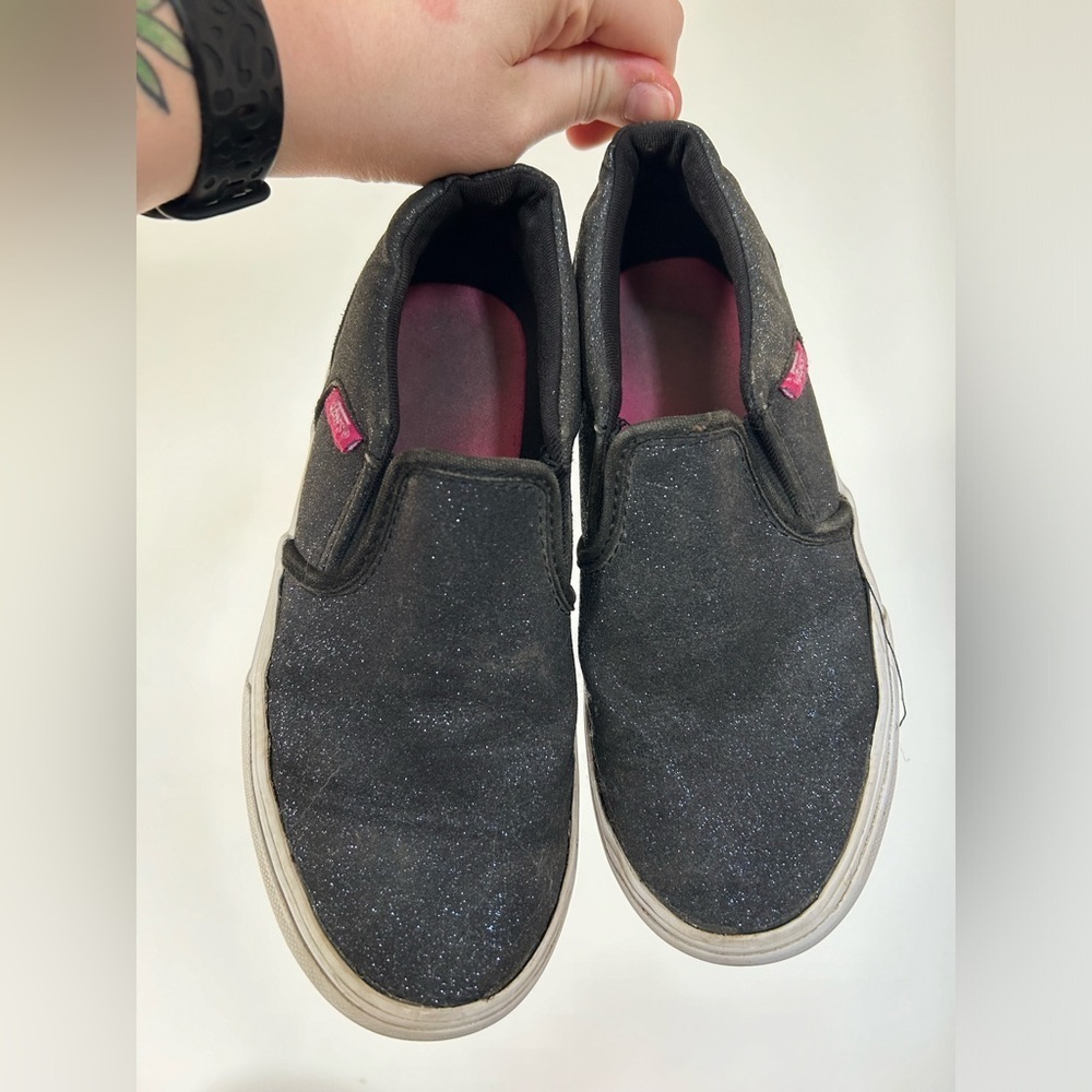 Black Glitter Vans